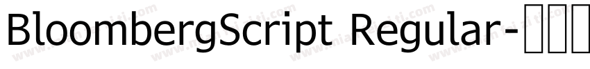 BloombergScript Regular字体转换
